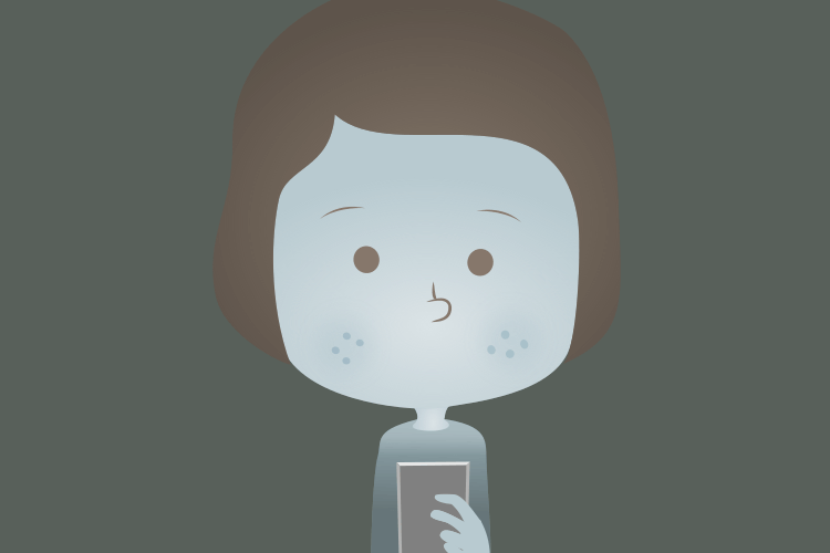 スマホ画面は、ニキビ悪化リスクの可能性