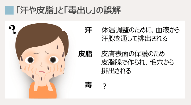 汗、皮脂、毒素の誤解